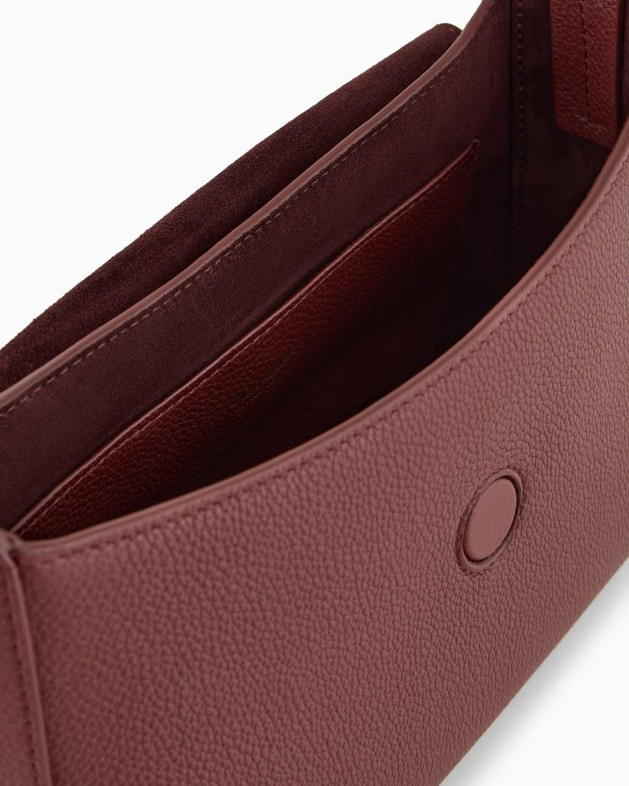 The world of armani BORSA A MANO PICCOLA LA PRIMA SOFT IN PELLE GRANATA ASV Vendita
