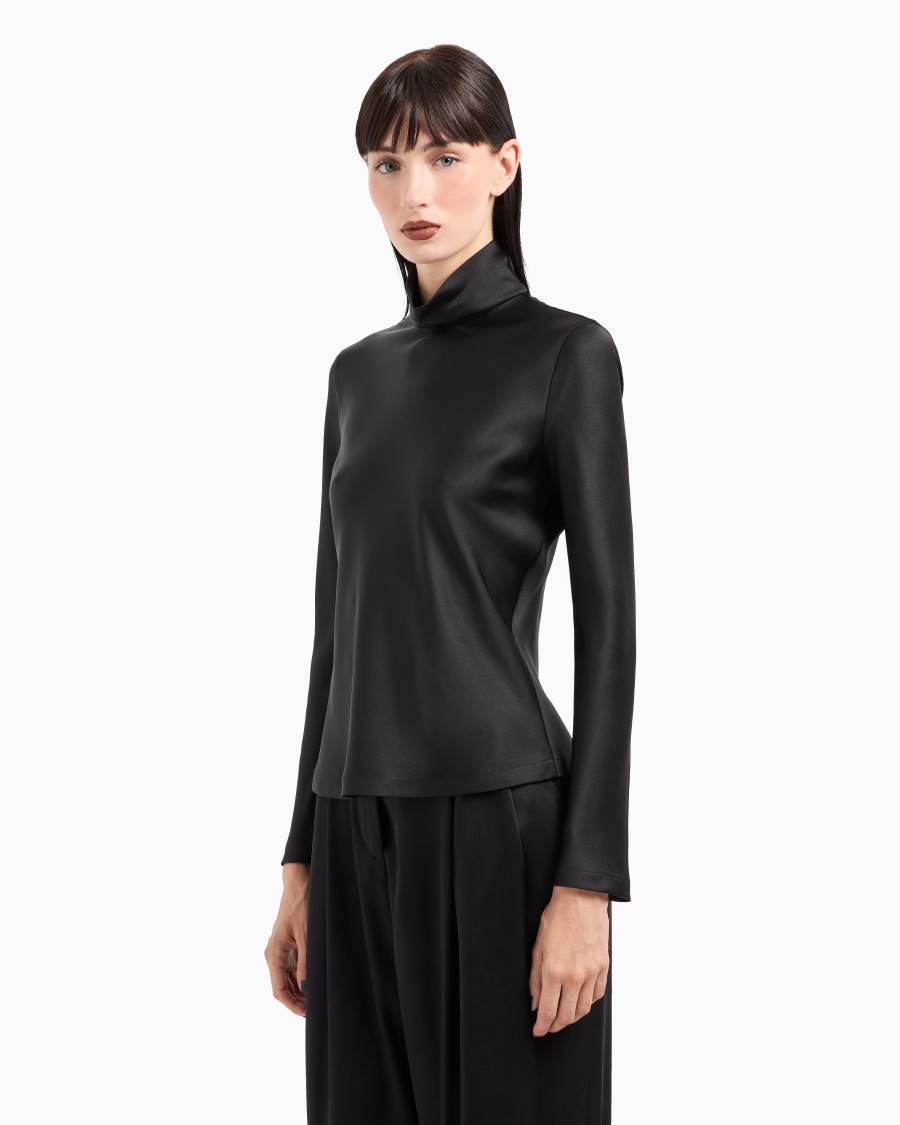 The world of armani BLUSA A MANICHE LUNGHE IN DOPPIO RASO DI SETA Soddisfazione Garantita