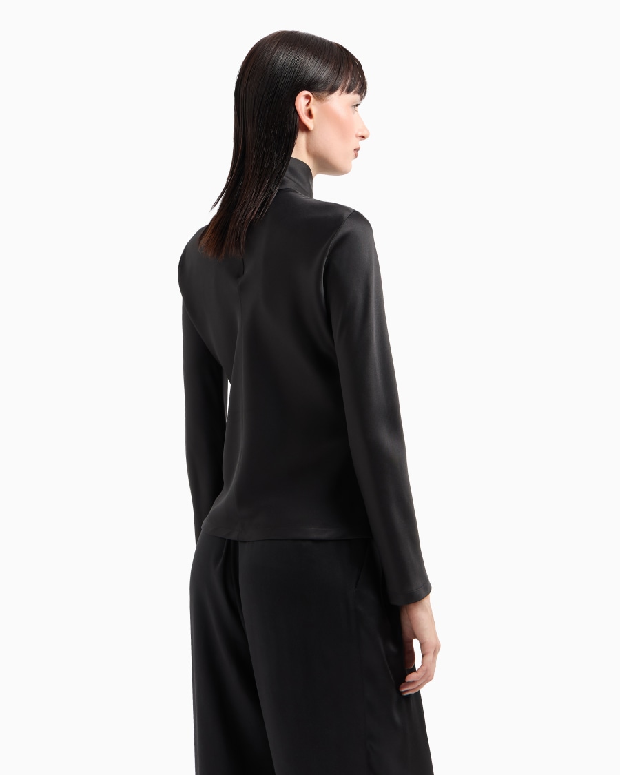 The world of armani BLUSA A MANICHE LUNGHE IN DOPPIO RASO DI SETA Soddisfazione Garantita