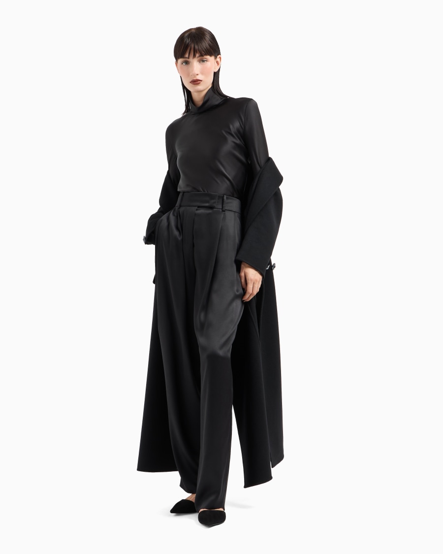 The world of armani BLUSA A MANICHE LUNGHE IN DOPPIO RASO DI SETA Soddisfazione Garantita