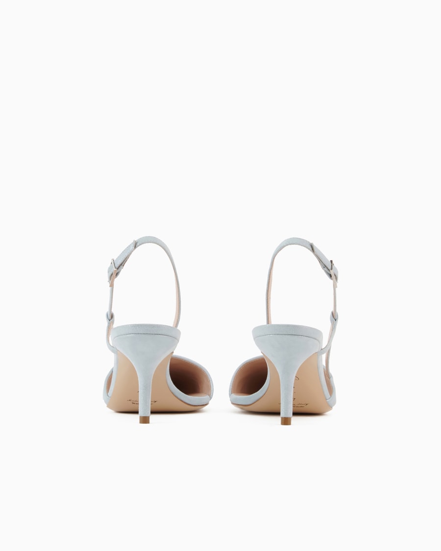 The world of armani SLINGBACK IN PELLE SCAMOSCIATA LAMINATA Shopping Online