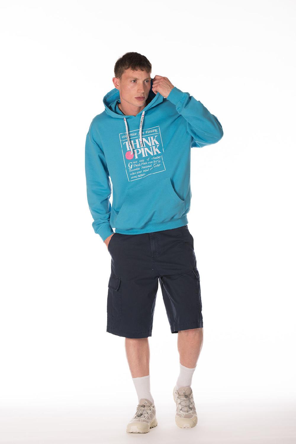 Think Pink Felpa unisex con Cappuccio tpm250s24 Nuovo
