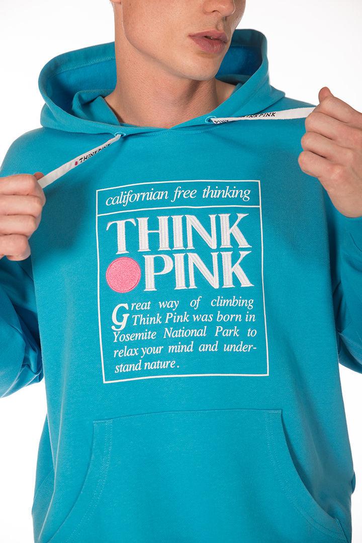 Think Pink Felpa unisex con Cappuccio tpm250s24 Nuovo