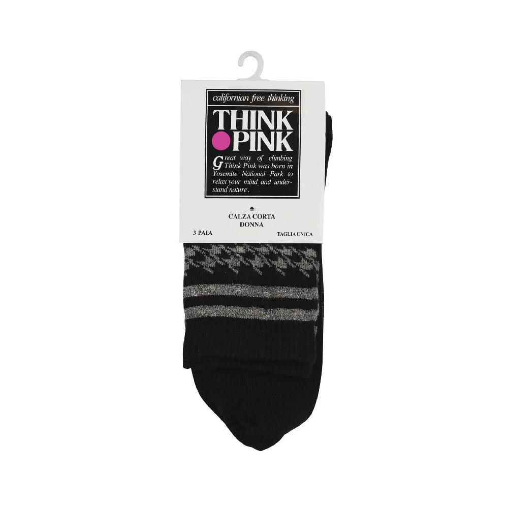 Think Pink CALZA QUARTER DONNA IN LOTTO DA 3 PAIA Pezzi Unici