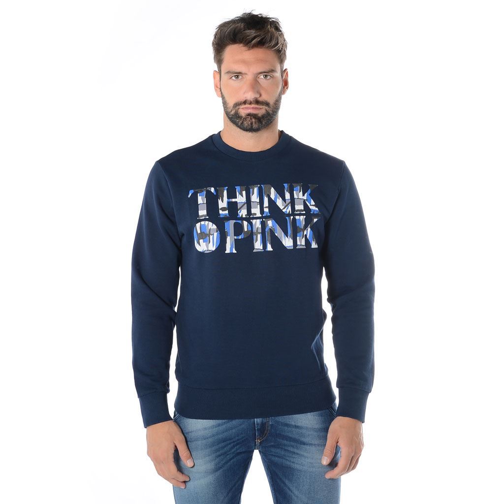 Think Pink Felpa Uomo Girocollo ss1900 Sottocosto