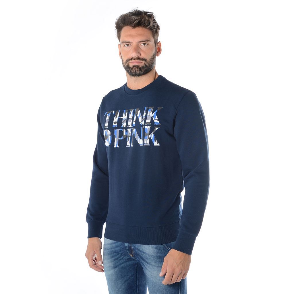 Think Pink Felpa Uomo Girocollo ss1900 Sottocosto