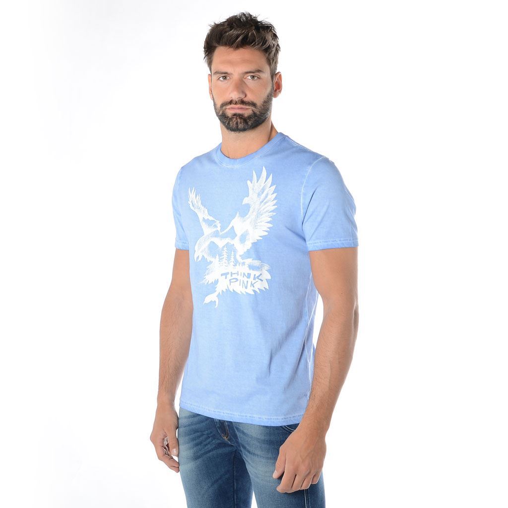 Think Pink T-shirt Uomo Manica Corta ss1906 Online