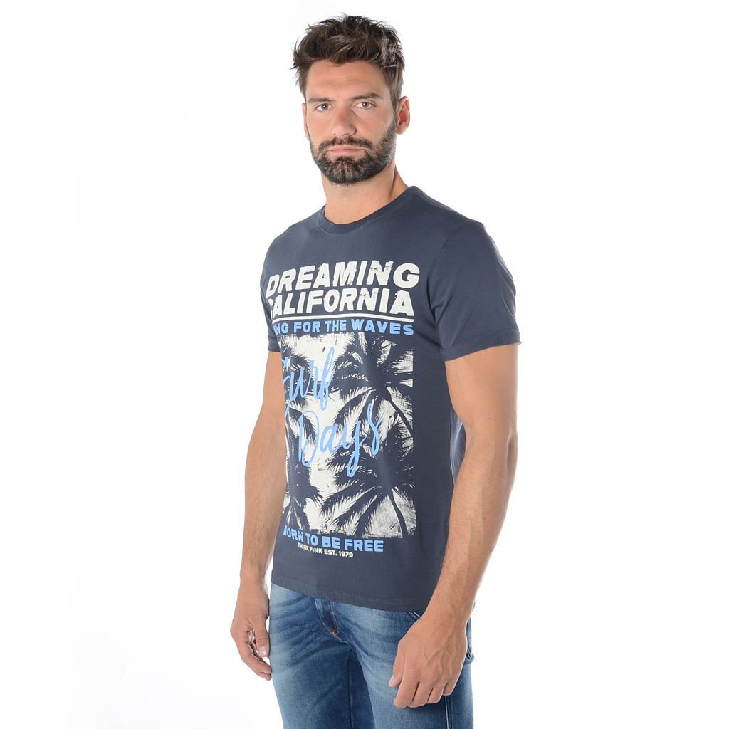 Think Pink T-shirt Uomo Manica Corta ss1911 In Vendita