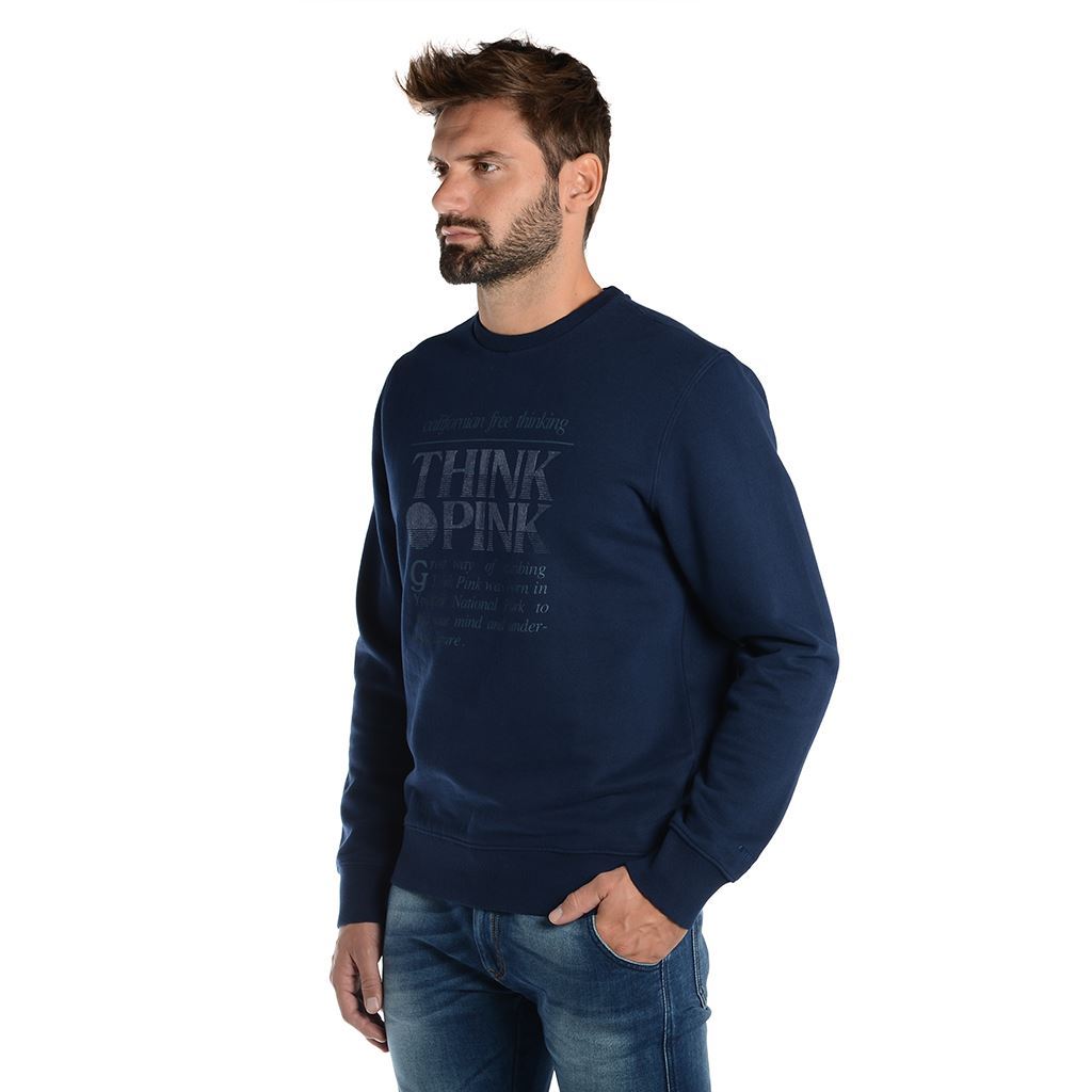 Think Pink Felpa Uomo Girocollo fw1800 Moda