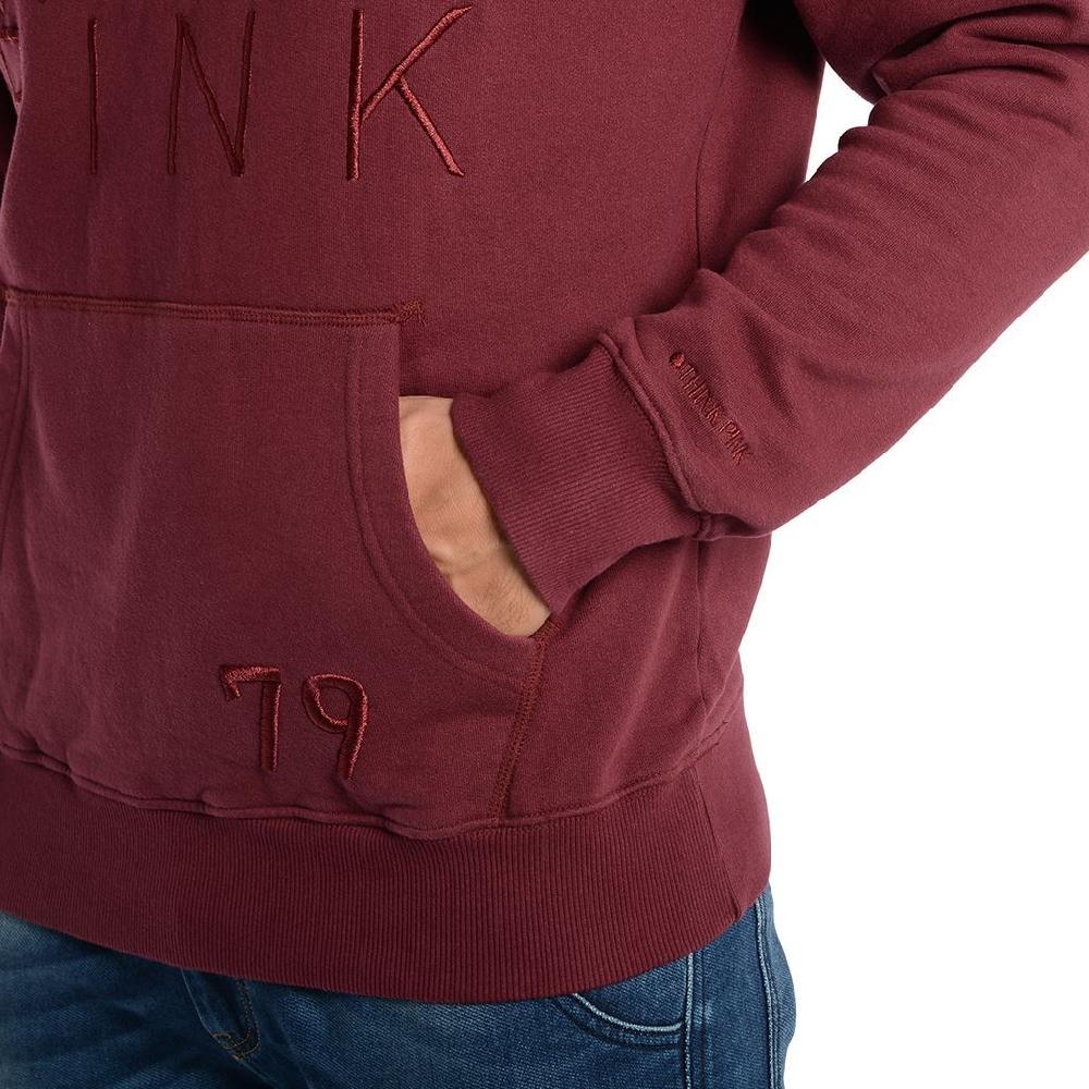 Think Pink Felpa Uomo con Cappuccio fw1802 Italy