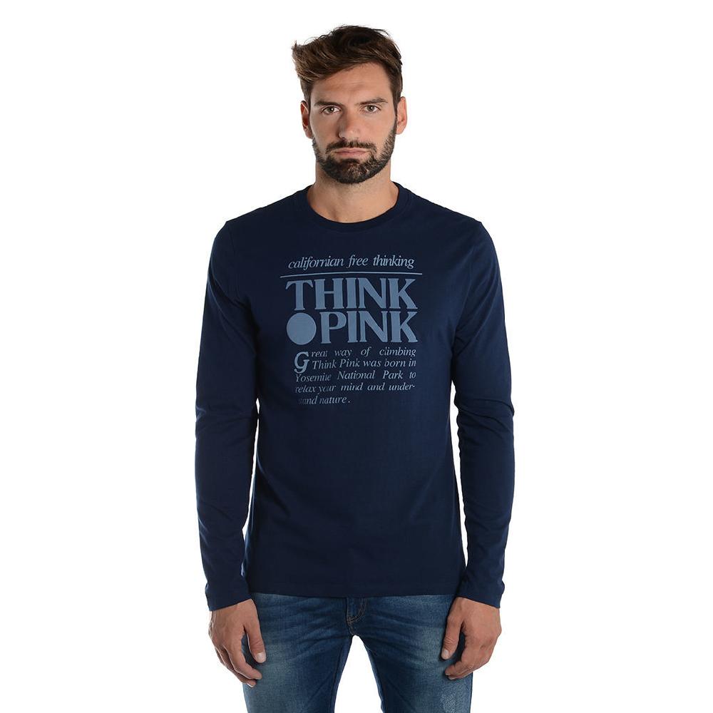 Think Pink T-shirt Uomo Manica Lunga fw1800 Qualità