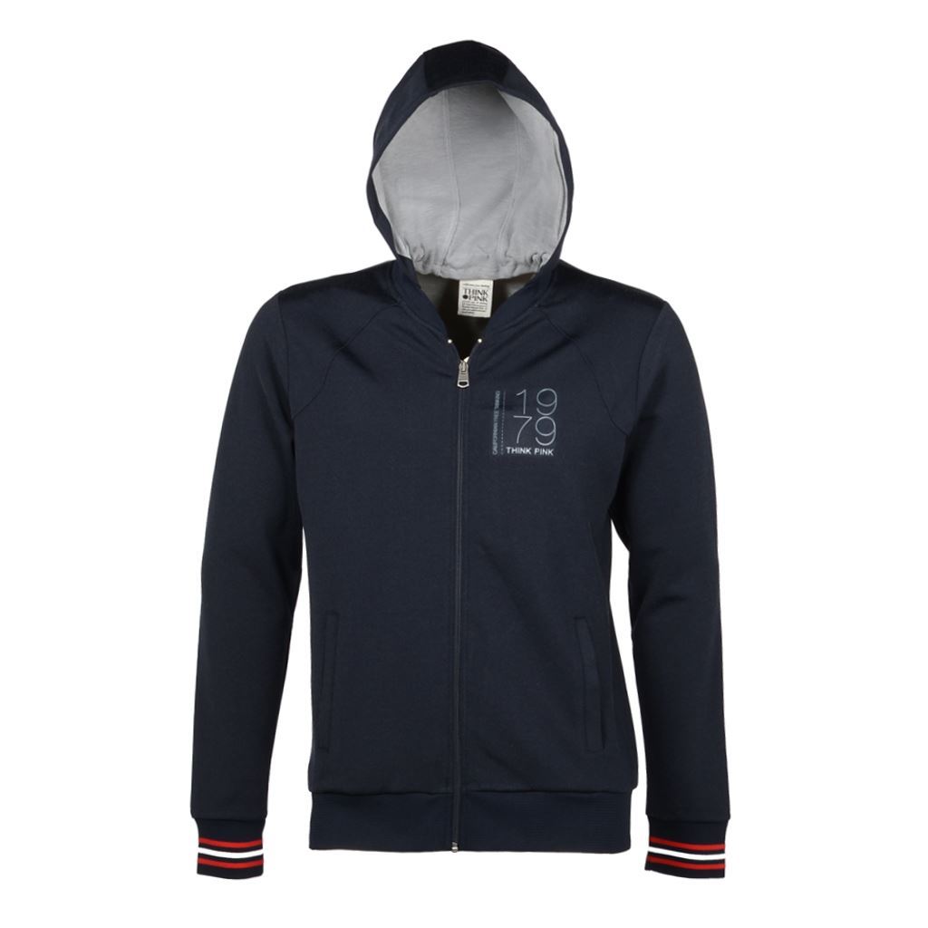 Think Pink Felpa Uomo Zip e Cappuccio ss1804 Convenienza