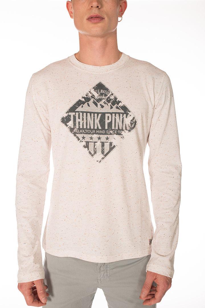 Think Pink T-shirt Uomo Manica Lunga fw1502 2025