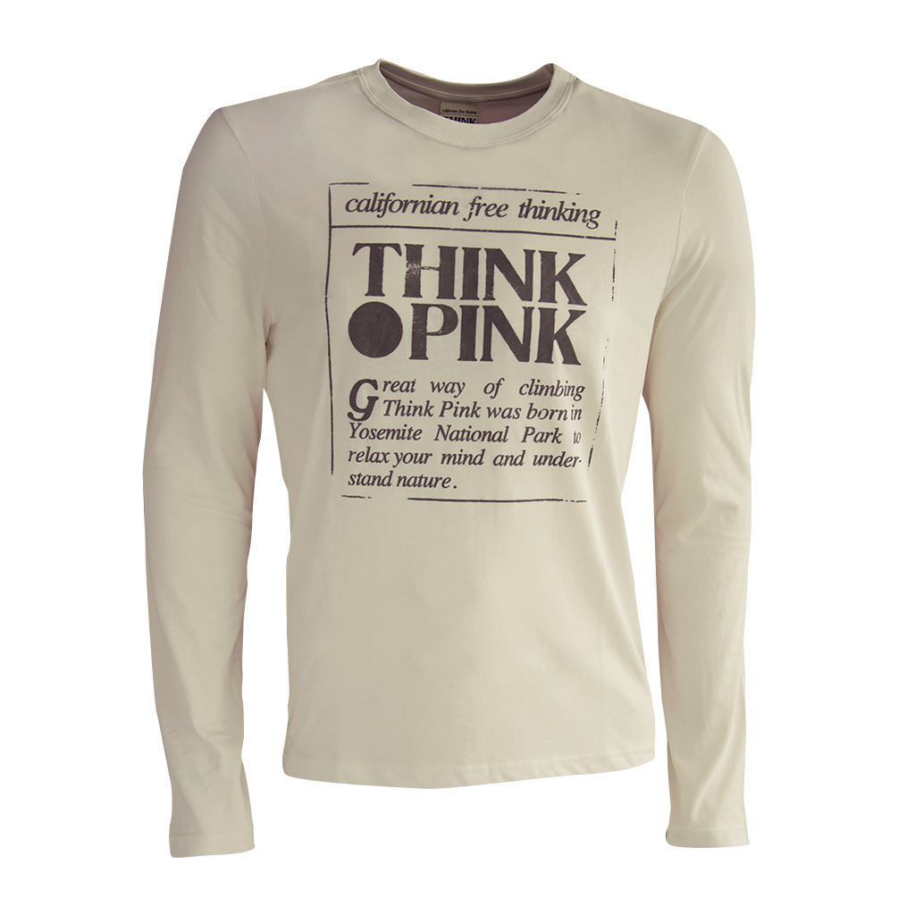 Think Pink T-shirt Uomo Manica Lunga fw1600 Presa