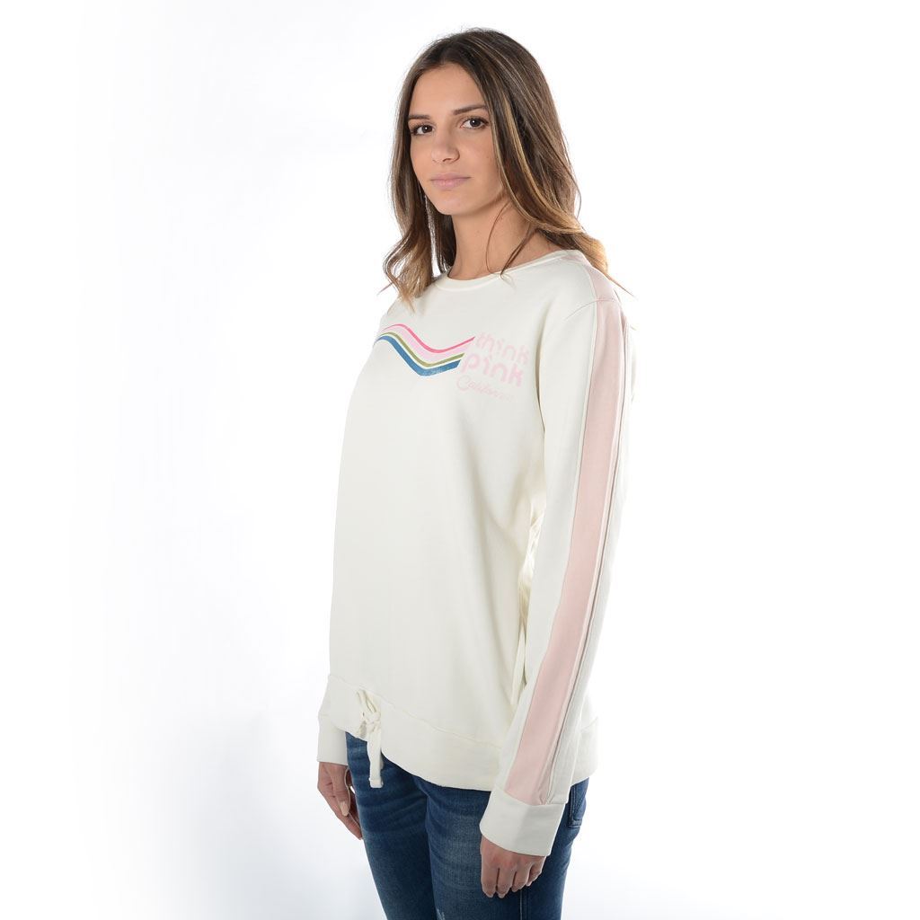 Think Pink Felpa Donna Girocollo ss1904 In Vendita