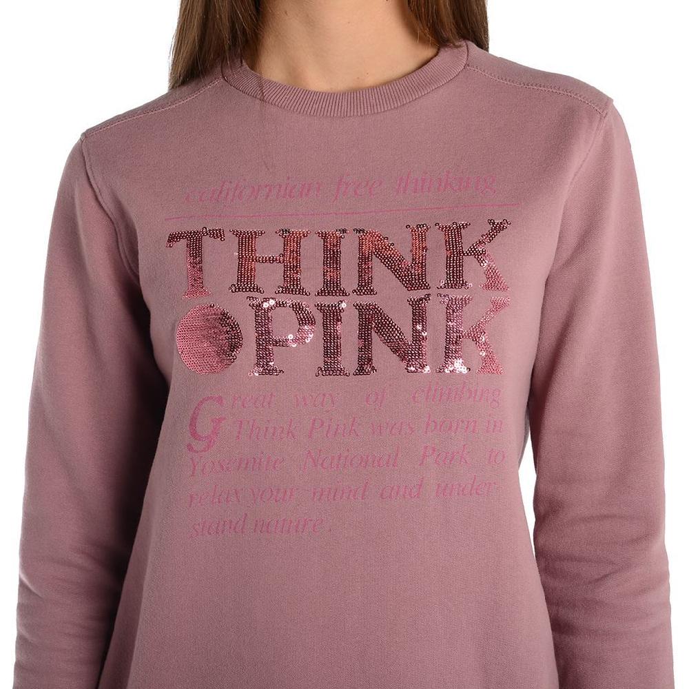 Think Pink Felpa Donna Girocollo fw1800 Saldi Di Fabbrica