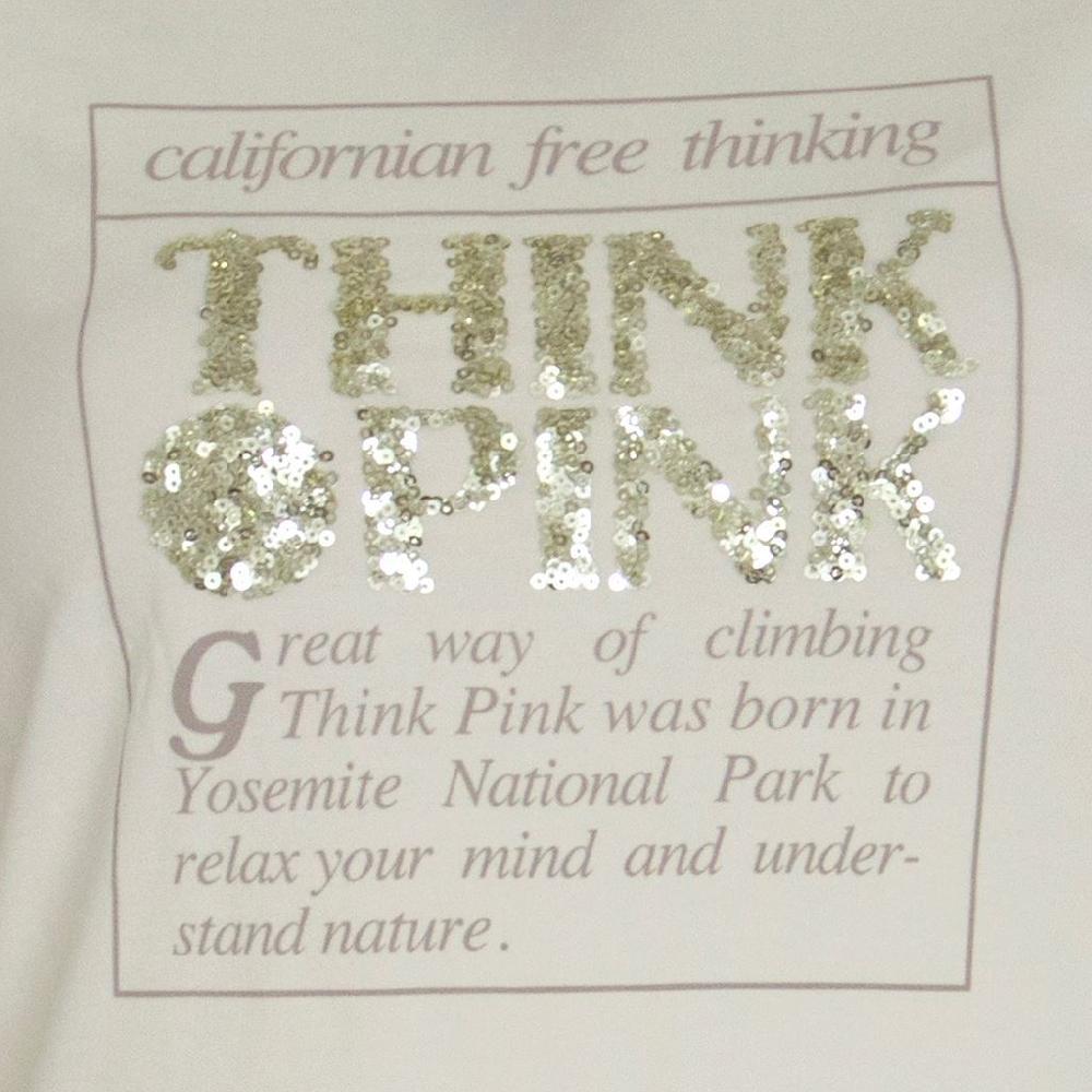 Think Pink T-shirt Donna Manica Lunga fw1600 Pezzi Unici