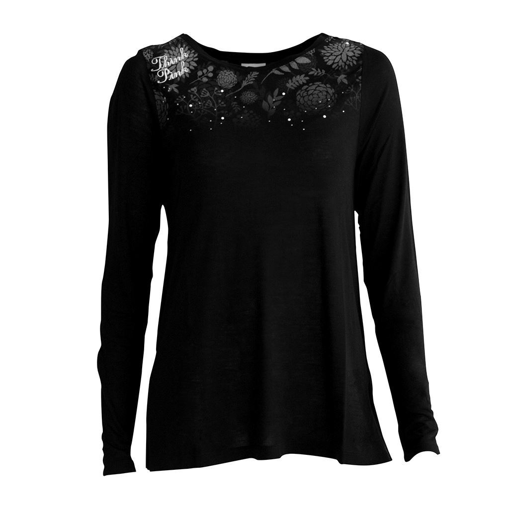 Think Pink T-shirt Donna Manica Lunga fw1604 Soddisfazione Garantita