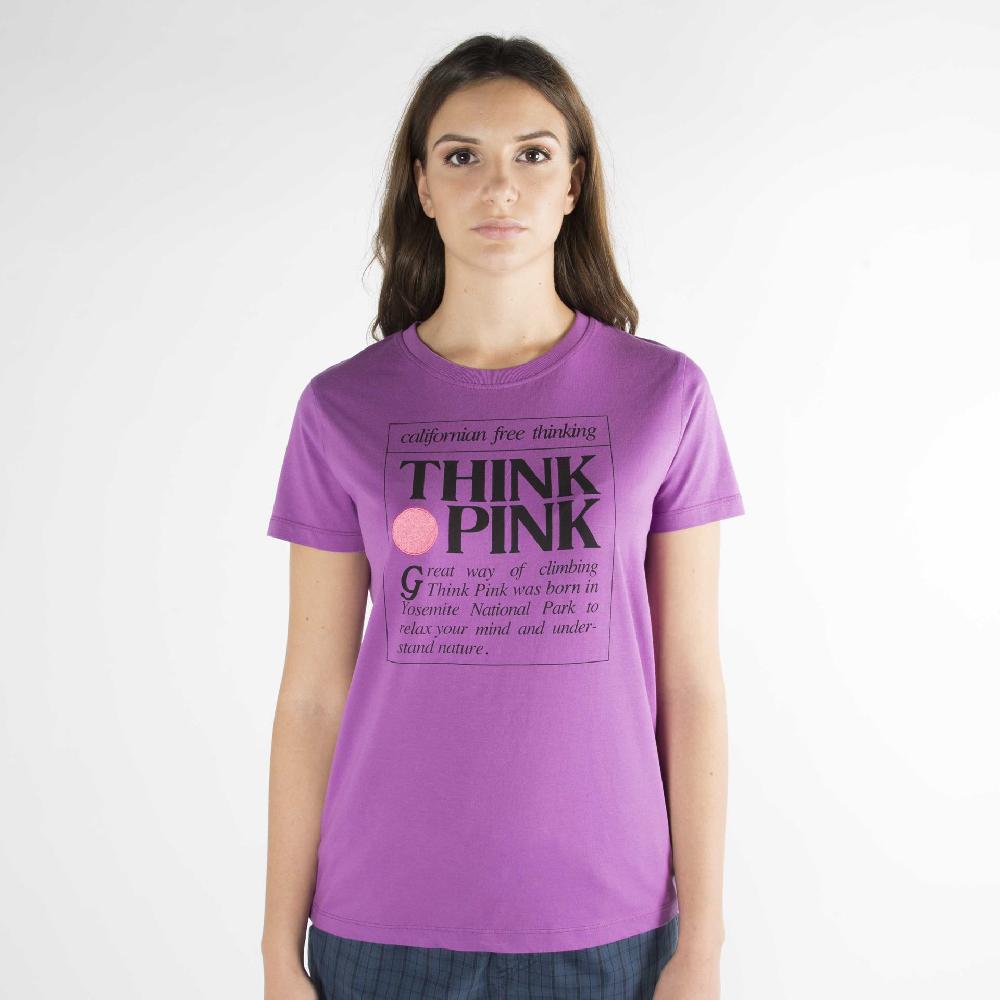 Think Pink T-shirt Donna Manica Corta ss2000 Economico