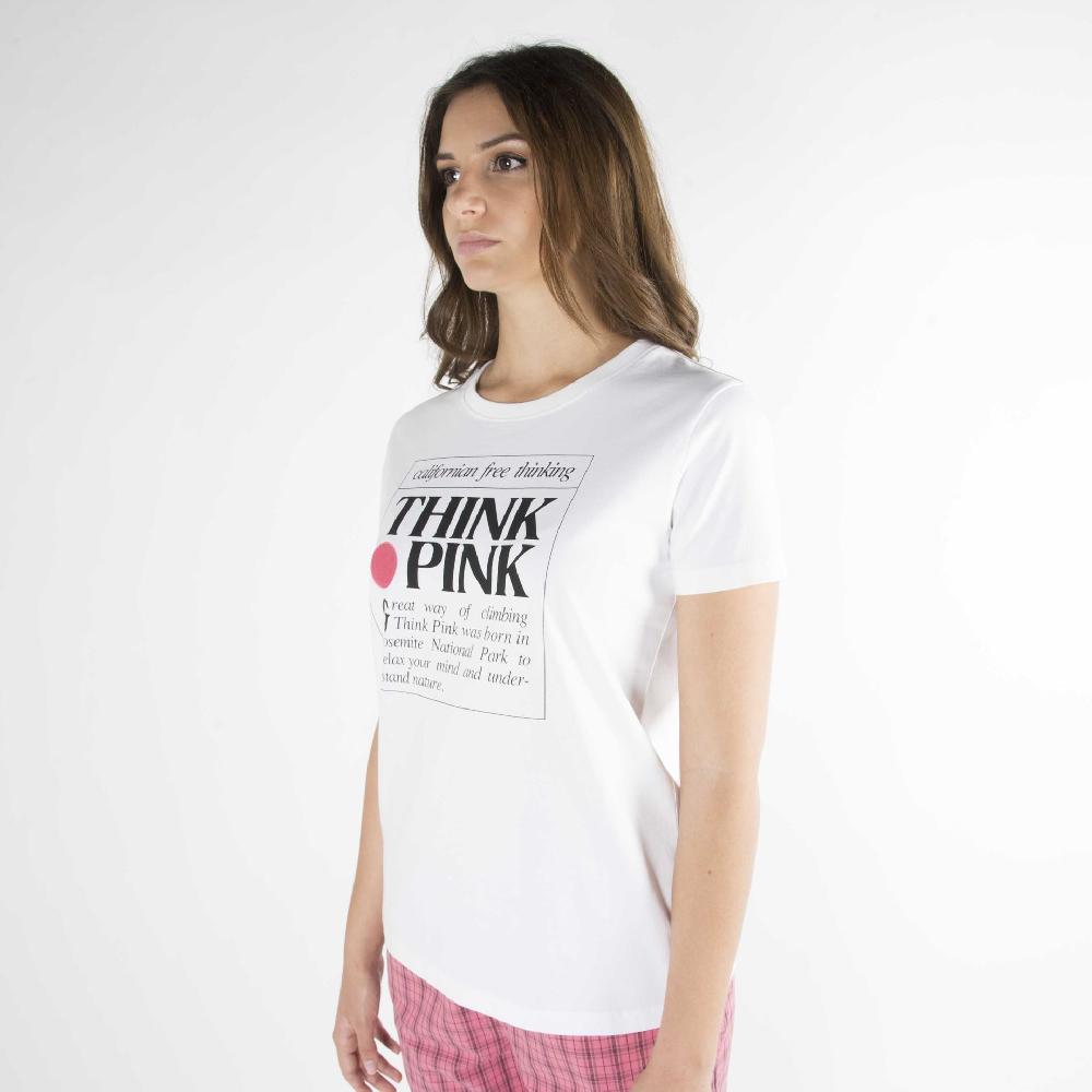 Think Pink T-shirt Donna Manica Corta ss2000 Economico