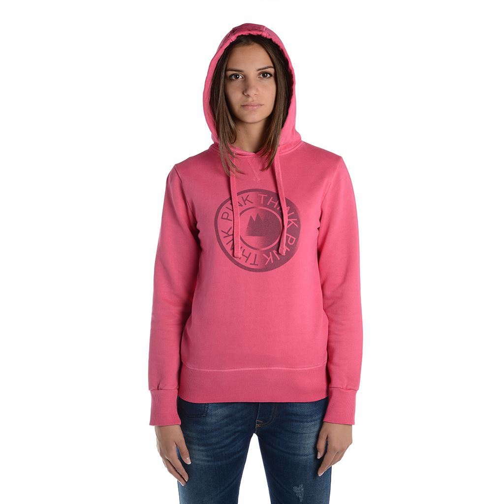 Think Pink Felpa Donna con Cappuccio fw1805 Italia