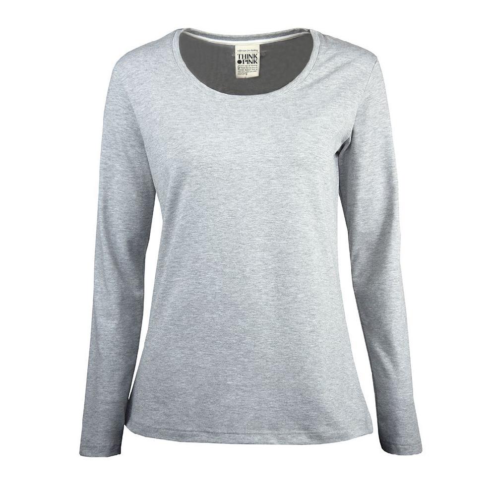 Think Pink T-shirt Donna Manica Lunga fw1701 Soddisfazione Garantita