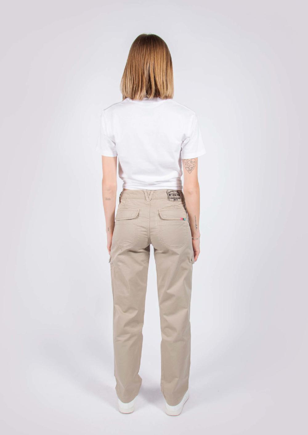 Think Pink Pantaloni lunghi donna con tasconi ss1604 In Vendita