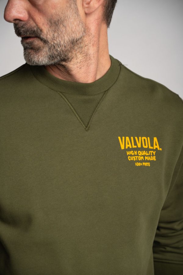 Valvola Fashion FELPA GIROCOLLO BASICO TINTO IN PEZZA Consegna Veloce