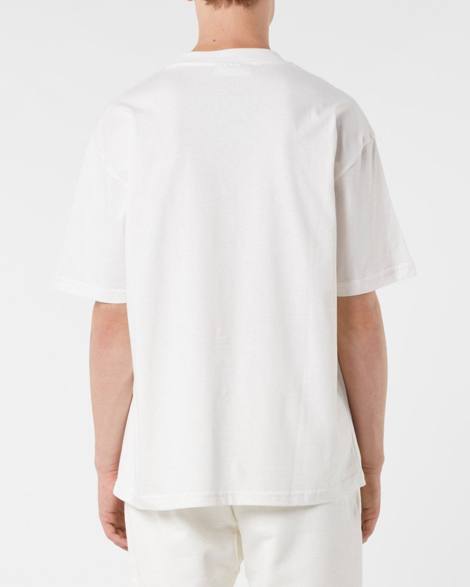 Vision Of Super OFF WHITE T-SHIRT WITH EMBROIDERED FLAMING HEART Affare Del Giorno