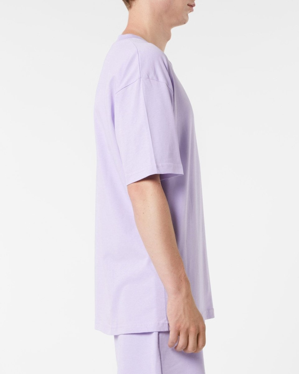 Vision Of Super LILAC T-SHIRT WITH EMBROIDERED FLAMING HEART Vendita Economica