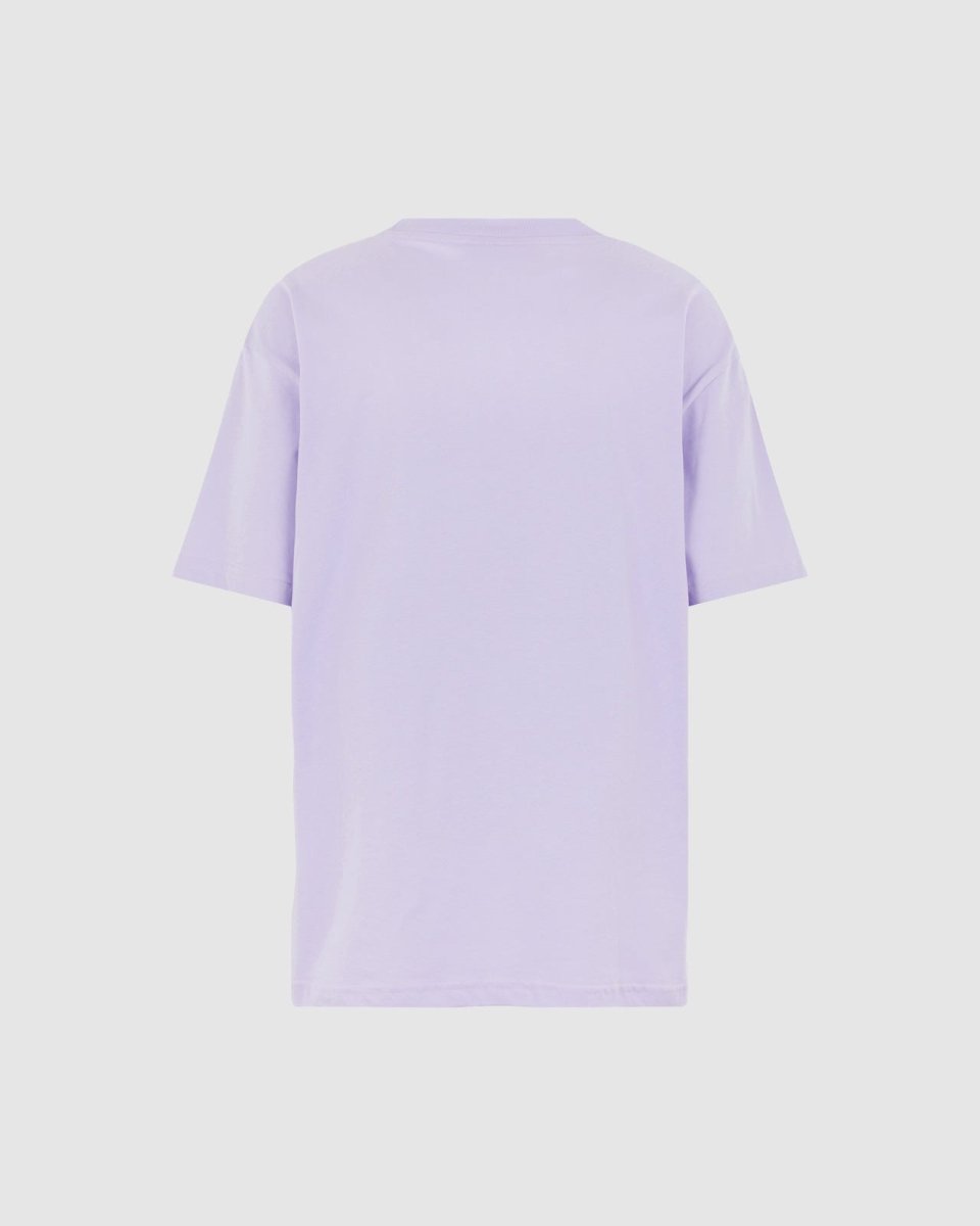 Vision Of Super LILAC T-SHIRT WITH EMBROIDERED FLAMING HEART Vendita Economica