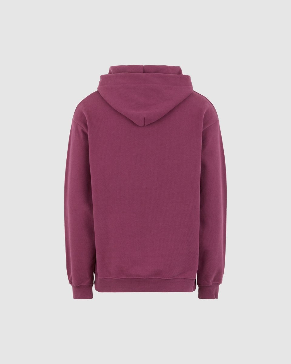 Vision Of Super GRAPE WINE HOODIE WITH EMBROIDERED FLAMING HEART Affare Del Giorno