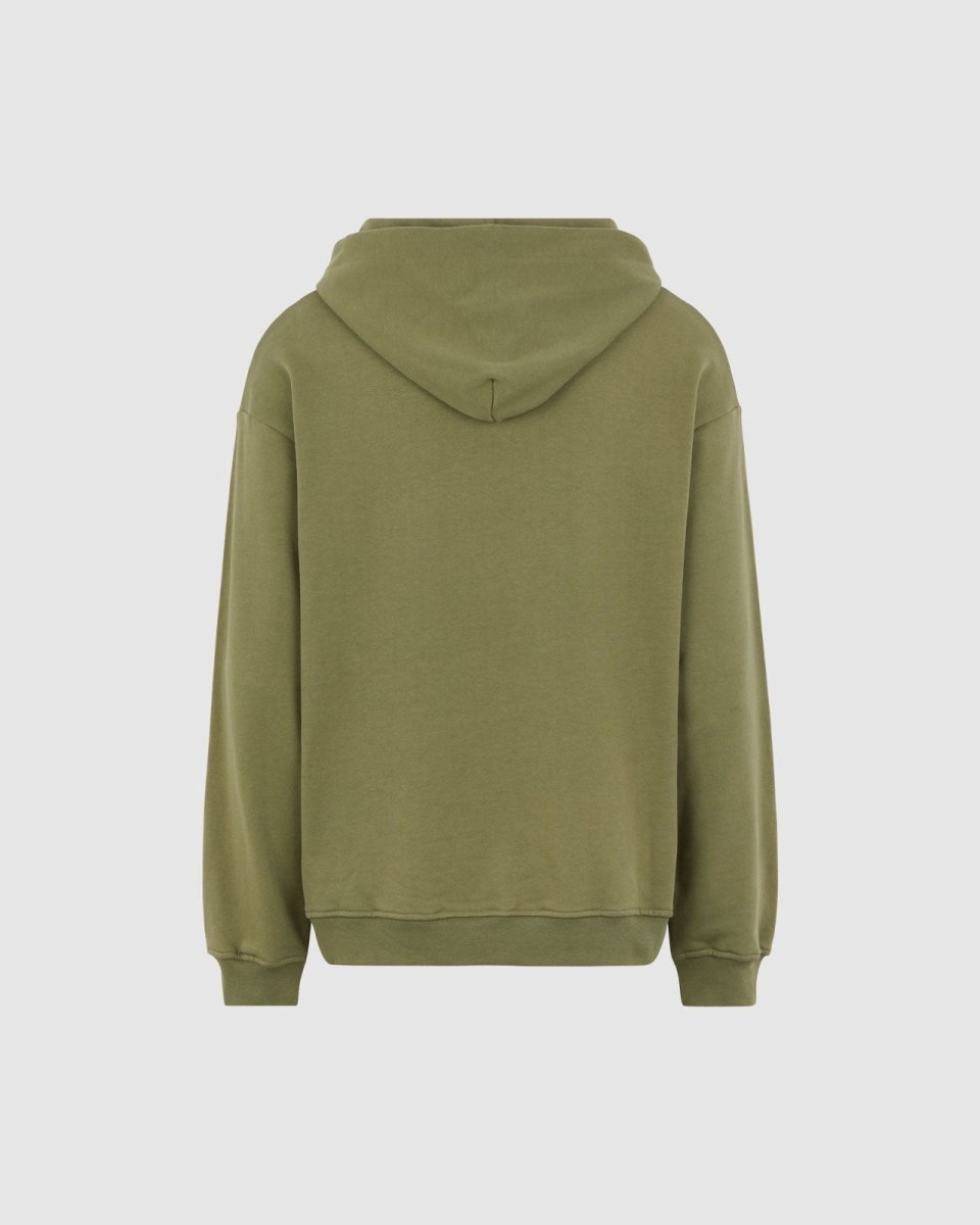 Vision Of Super GREEN HOODIE WITH EMBROIDERED FLAMING HEART Sottocosto