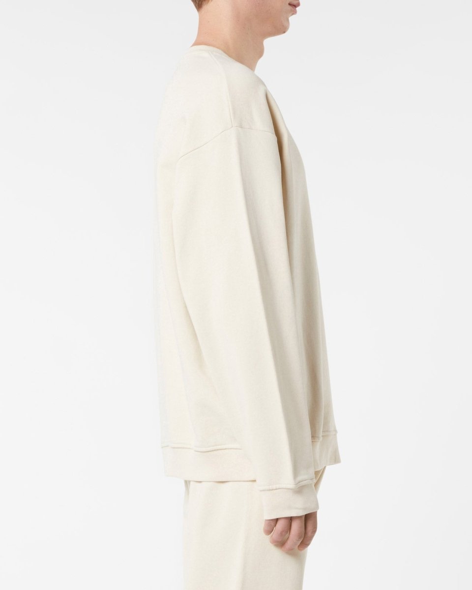 Vision Of Super SAND CREWNECK WITH EMBROIDERED FLAMING HEART Offerte