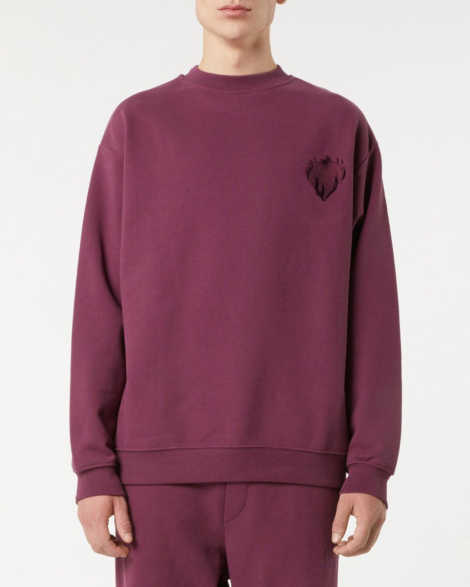 Vision Of Super GRAPE WINE CREWNECK WITH EMBROIDERED LOGO Hotsell