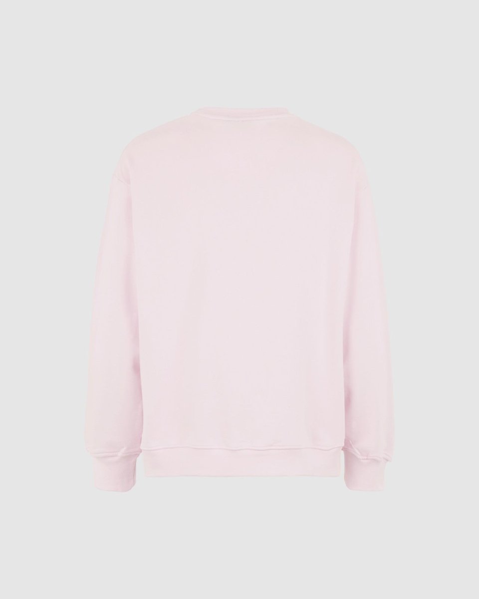 Vision Of Super PINK CREWNECK WITH EMBROIDERED FLAMING HEART Vendita Economica