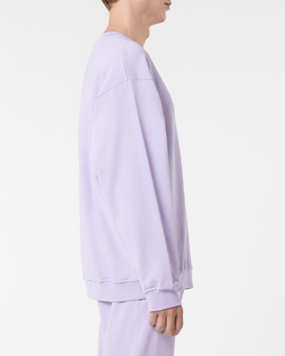 Vision Of Super LILAC CREWNECK WITH EMBROIDERED FLAMING HEART I Più Venduti