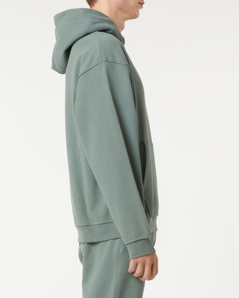 Vision Of Super BALSAM GREEN HOODIE WITH EMBROIDERED FLAMING HEART In Saldo