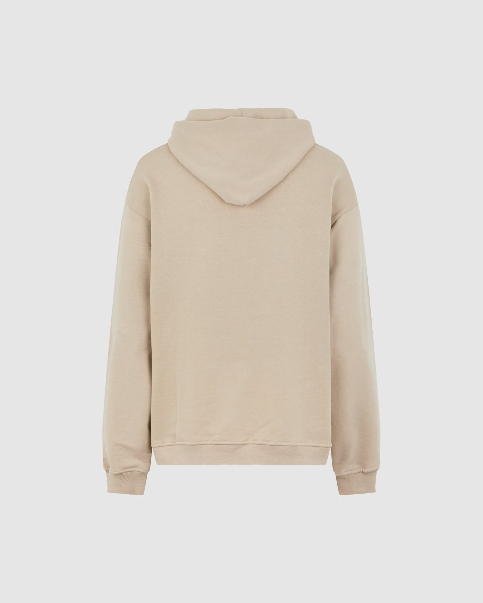 Vision Of Super LIGHT BROWN HOODIE WITH EMBROIDERED FLAMING HEART Nuova