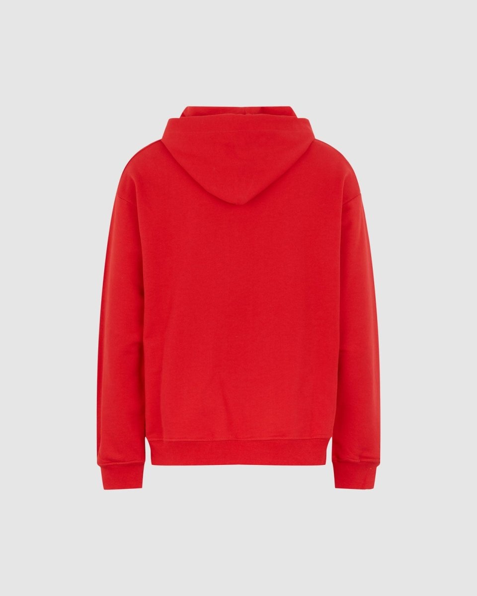 Vision Of Super RED HOODIE WITH EMBROIDERED FLAMING HEART Nuovo