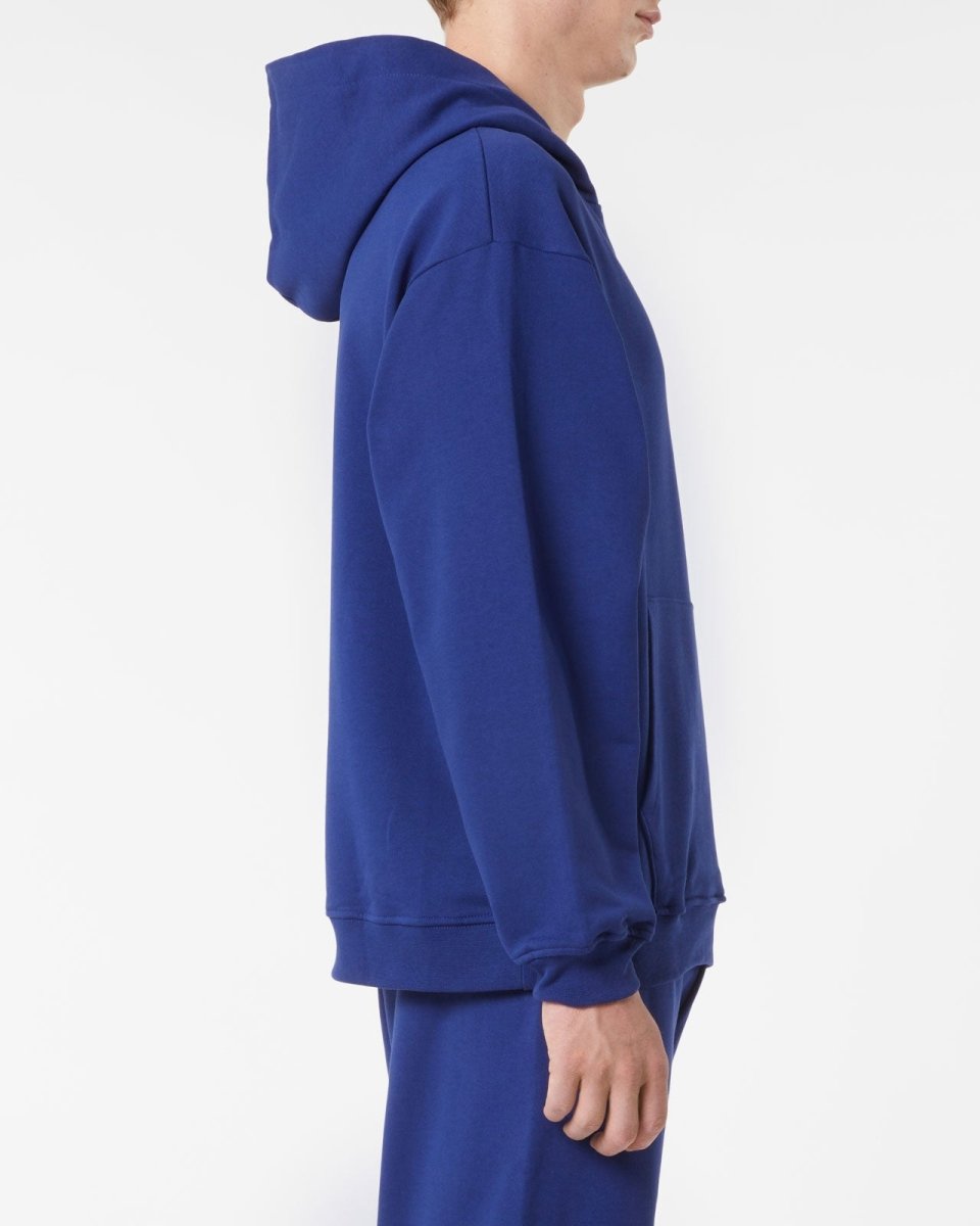 Vision Of Super BLUE HOODIE WITH EMBROIDERED FLAMING HEART Qualità