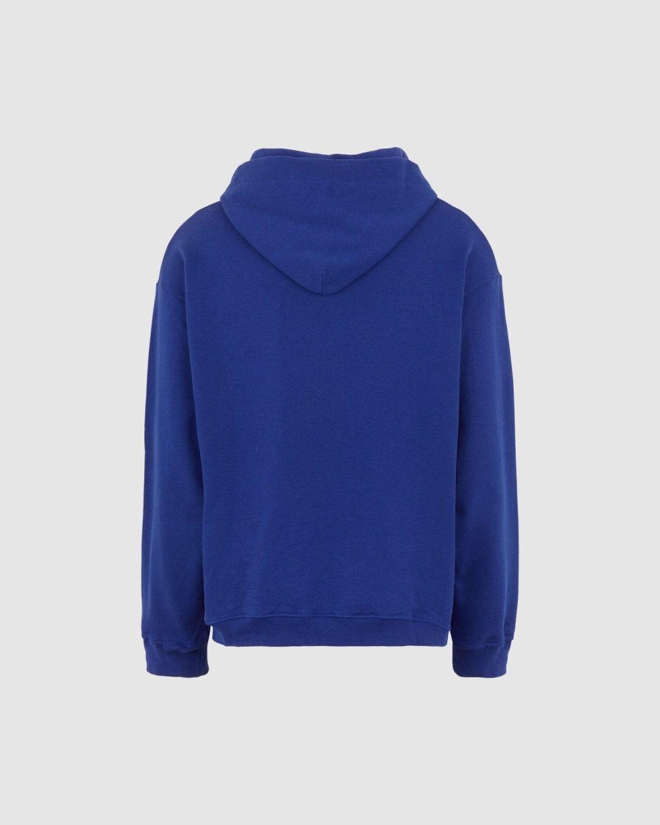 Vision Of Super BLUE HOODIE WITH EMBROIDERED FLAMING HEART Qualità