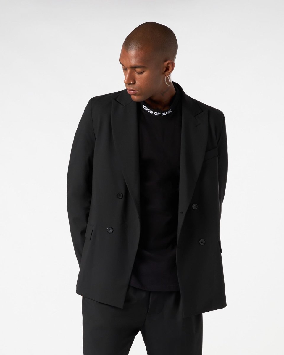 Vision Of Super BLACK BLAZER WITH INTERNAL FLAMES Pezzi Unici