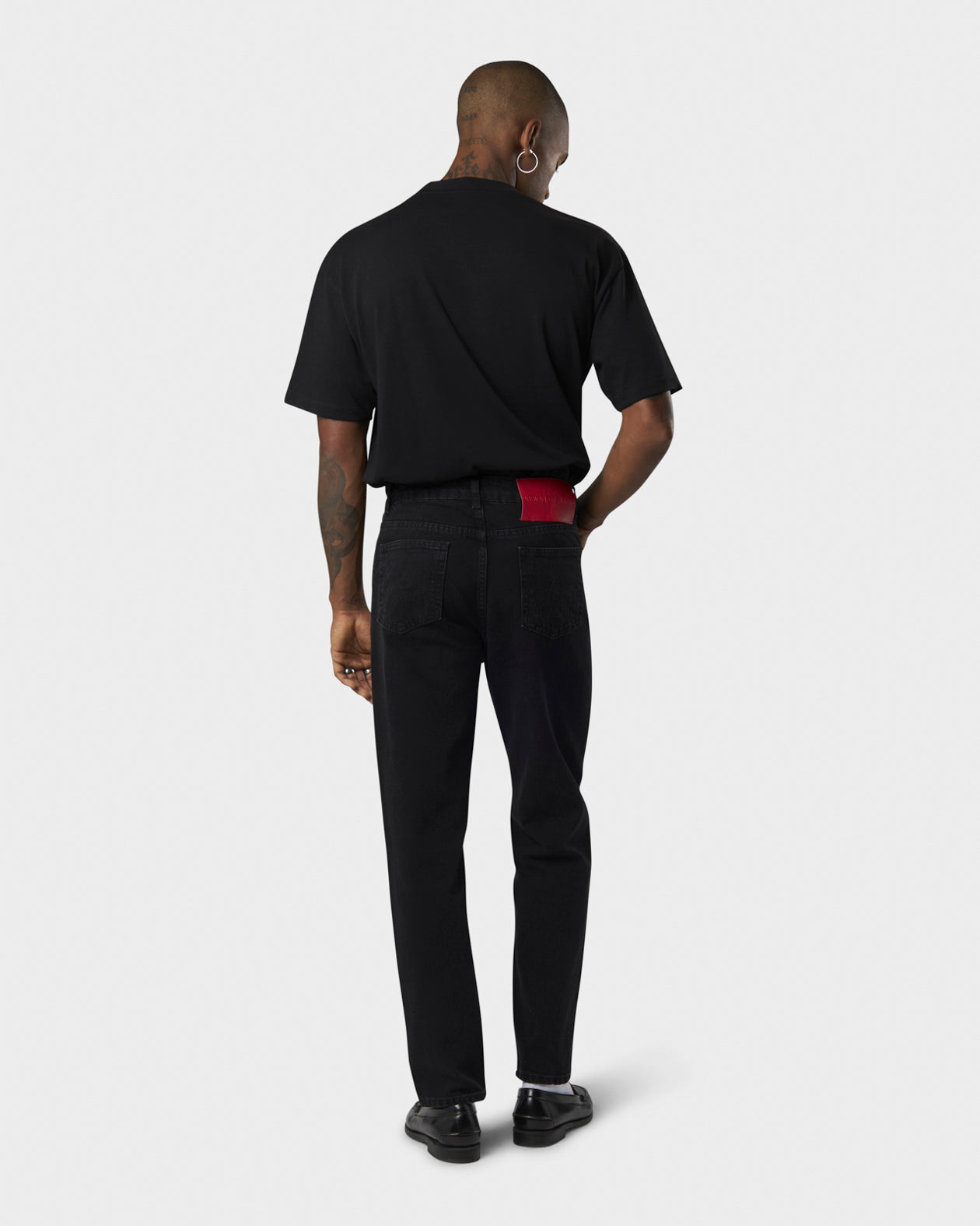 Vision Of Super BLACK DENIM WITH WHITE EMBROIDERED LOGO ON FRONT Negozi Online