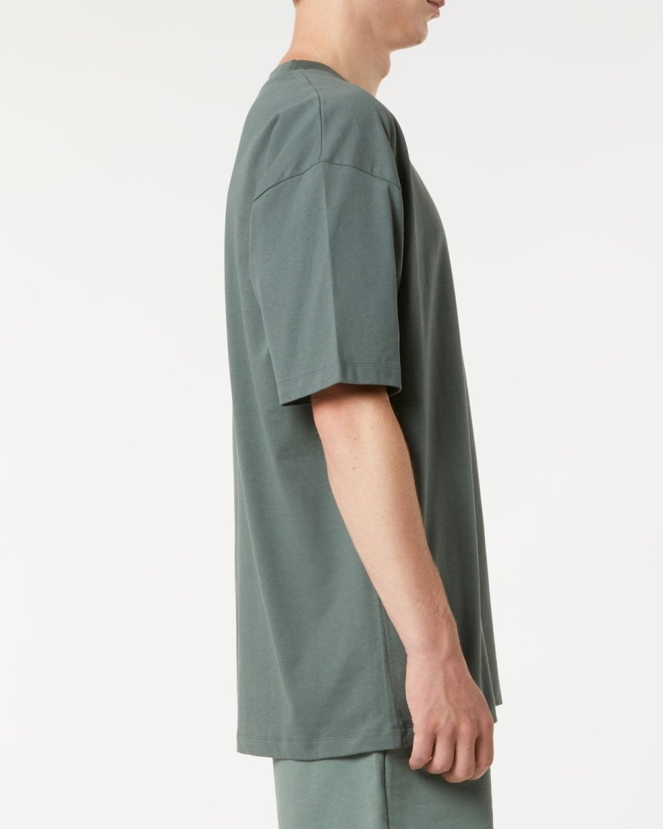 Vision Of Super BALSAM GREEN T-SHIRT WITH EMBROIDERED FLAMING HEART Saldi