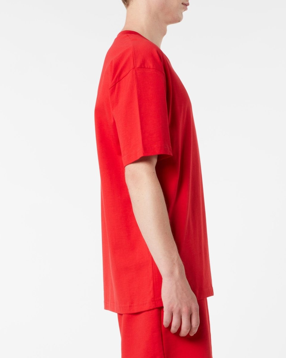 Vision Of Super RED T-SHIRT WITH EMBROIDERED FLAMING HEART Pezzi Unici