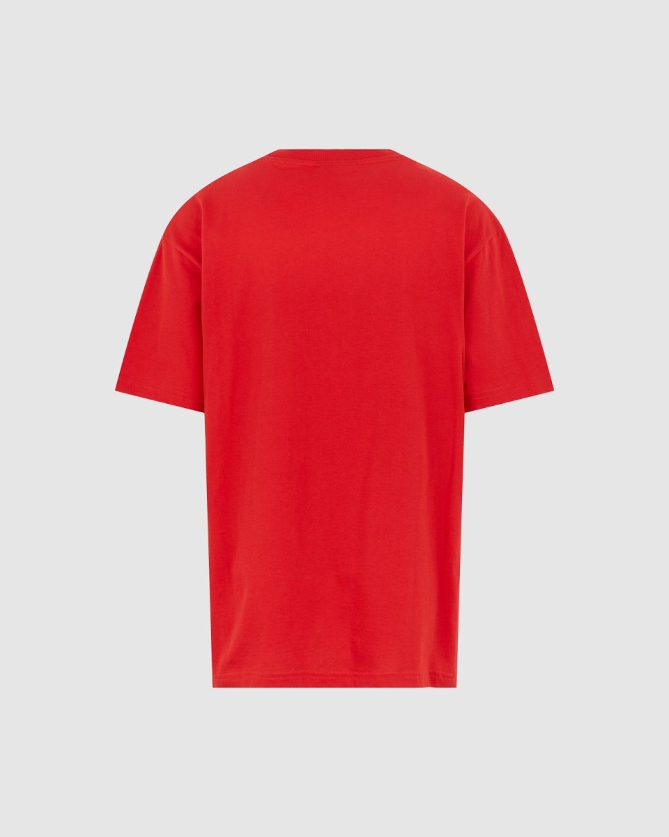 Vision Of Super RED T-SHIRT WITH EMBROIDERED FLAMING HEART Pezzi Unici
