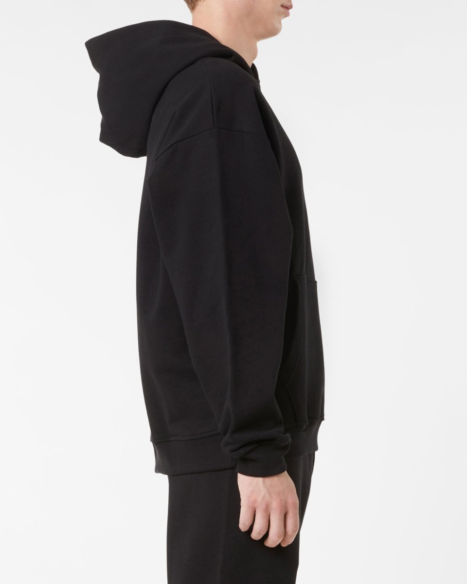 Vision Of Super BLACK HOODIE WITH EMBROIDERED FLAMING HEART Offerta