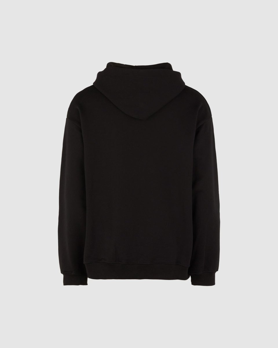 Vision Of Super BLACK HOODIE WITH EMBROIDERED FLAMING HEART Offerta