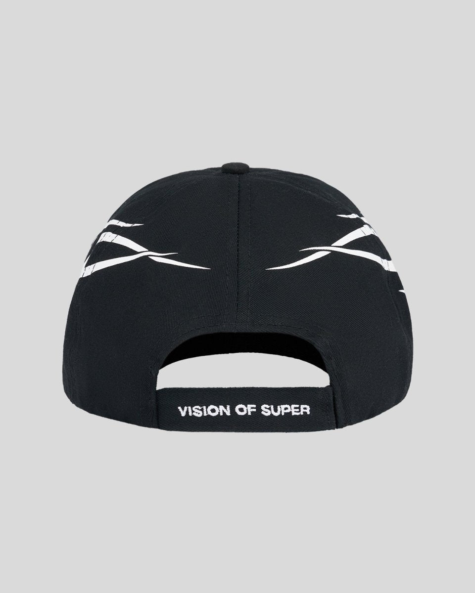 Vision Of Super BLACK CAP WITH WHITE TRIBAL PRINT 2025